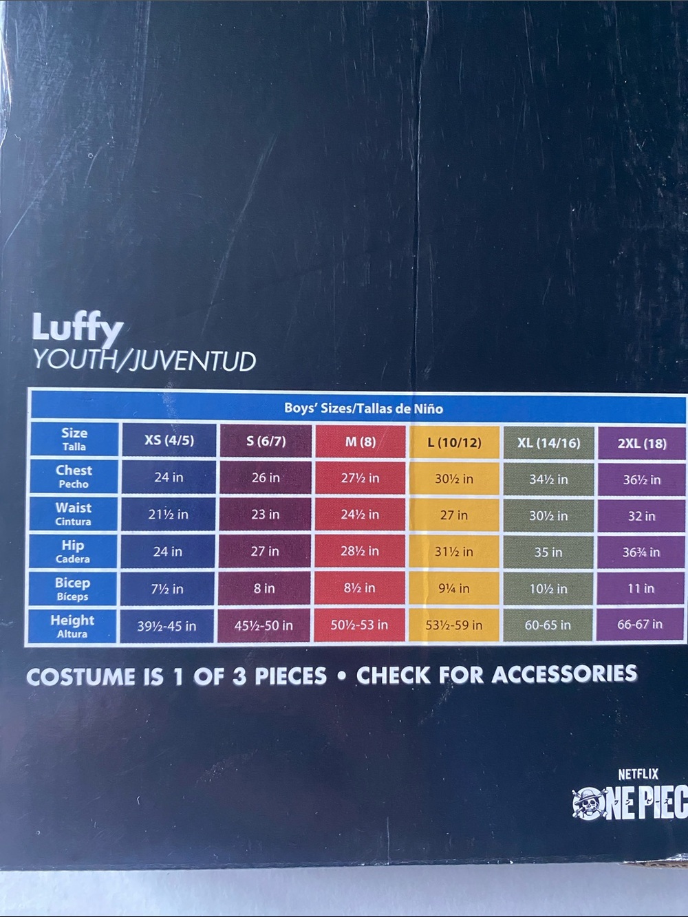 Onepiece Luffy Red and Blue Boys' Costume Vest - Picture 6 of 6
